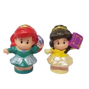 Fisher Price Little People Princess Ariel Belle Set of 2